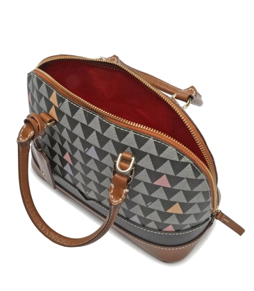 BOLSA TOTE GRANDE TRIANGLE SCHUTZ MARROM
