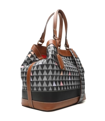 BOLSA TOTE NEO EMMA TRIANGLE SCHUTZ MARROM