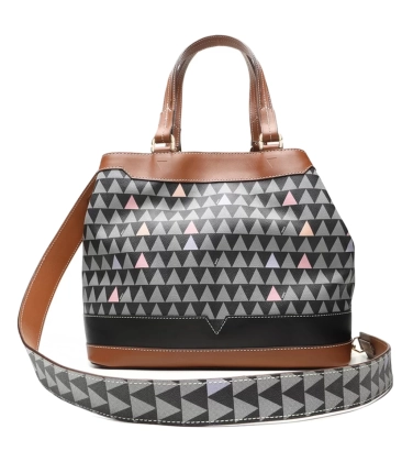 BOLSA TOTE NEO EMMA TRIANGLE SCHUTZ MARROM