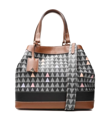 BOLSA TOTE NEO EMMA TRIANGLE SCHUTZ MARROM