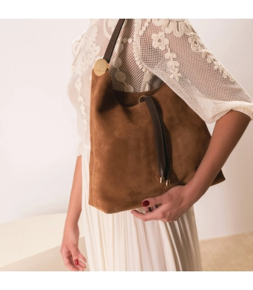 BOLSA TOTE PEQUENA LUIZA BARCELOS CARAMELO