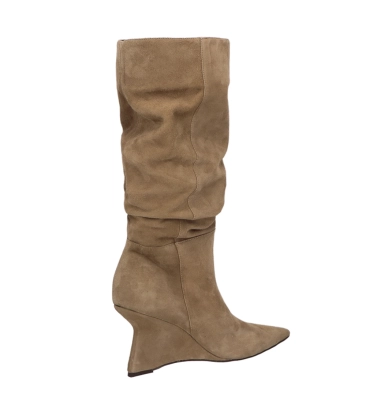 BOTA SALTO ALTO ANABELA SLOUCH LUIZA BARCELOS BEGE