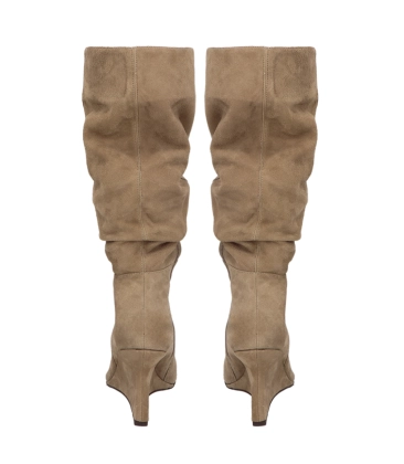 BOTA SALTO ALTO ANABELA SLOUCH LUIZA BARCELOS BEGE