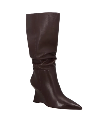 BOTA SALTO ALTO ANABELA SLOUCH LUIZA BARCELOS MARROM