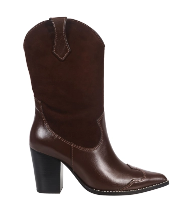 BOTA SALTO ALTO GLÓRIA PAULA TORRES MARROM