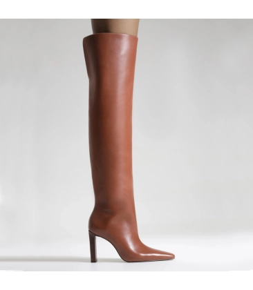 BOTA SALTO ALTO OVER THE KNEE MARELLA SCHUTZ MARROM