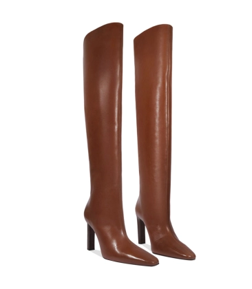 BOTA SALTO ALTO OVER THE KNEE MARELLA SCHUTZ MARROM