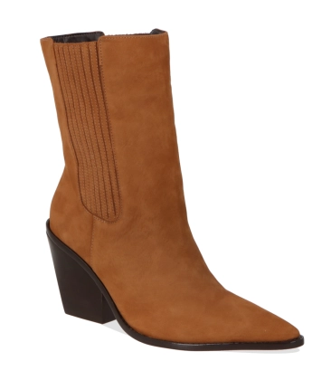 BOTA SALTO ALTO WESTERN LUIZA BARCELOS CARAMELO