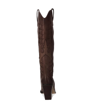 BOTA SALTO ALTO WESTERN LUIZA BARCELOS MARROM