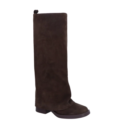 BOTA SALTO BAIXO LUIZA BARCELOS MARROM