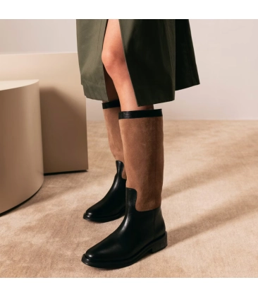 BOTA SALTO BAIXO LUIZA BARCELOS PRETO