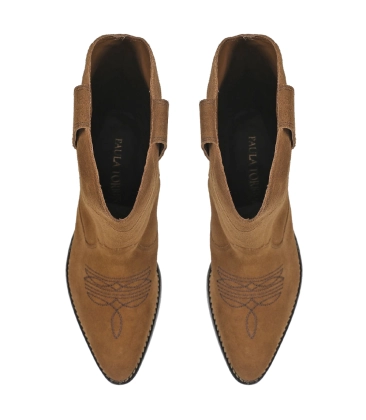 BOTA SALTO MÉDIO BECA PAULA TORRES MARROM