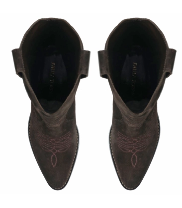 BOTA SALTO MÉDIO BECA PAULA TORRES MARROM