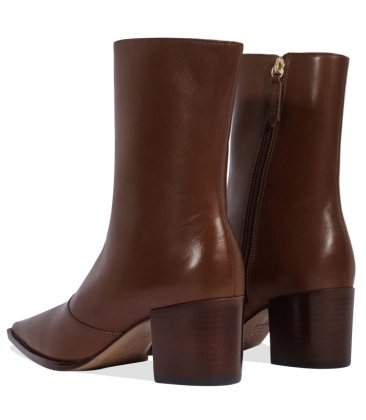 BOTA SALTO MÉDIO RAFFAELA MID SCHUTZ MARROM