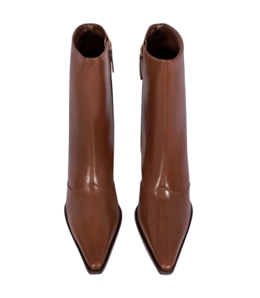 BOTA SALTO MÉDIO RAFFAELA MID SCHUTZ MARROM