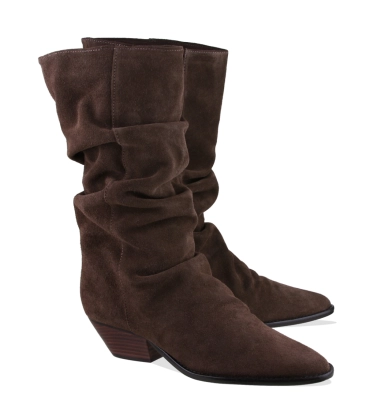 BOTA SALTO MÉDIO SLOUCH LUIZA BARCELOS MARROM