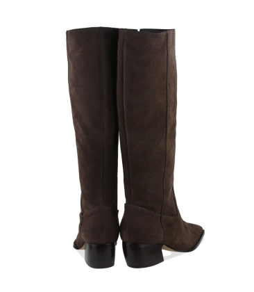 BOTA SALTO MÉDIO WESTERN LUIZA BARCELOS MARROM