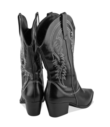 BOTA WESTERN CANO MÉDIO BENTANA PRETO