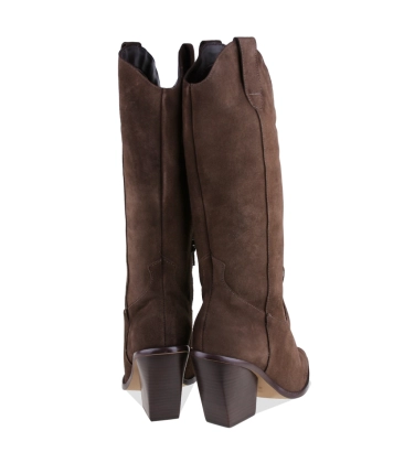 BOTA WESTERN SALTO ALTO LUIZA BARCELOS MARROM