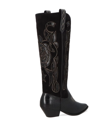BOTA WESTERN SALTO BAIXO LUIZA BARCELOS PRETO