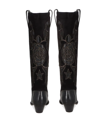 BOTA WESTERN SALTO BAIXO LUIZA BARCELOS PRETO
