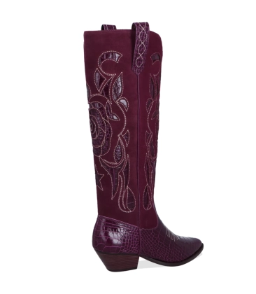 BOTA WESTERN SALTO BAIXO LUIZA BARCELOS VINHO