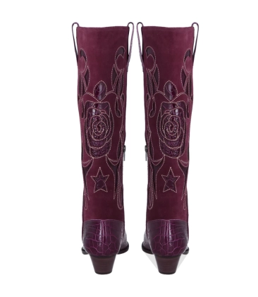 BOTA WESTERN SALTO BAIXO LUIZA BARCELOS VINHO
