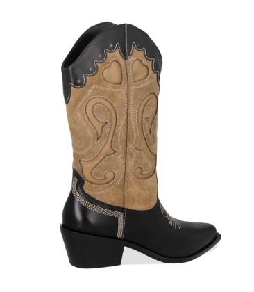 BOTA WESTERN SALTO MÉDIO LUIZA BARCELOS PRETO