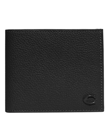 CARTEIRA COACH NEW YORK DOUBLE BILLFOLD PRETO