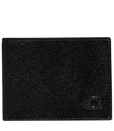 CARTEIRA COACH NEW YORK SLIM BILLFOLD PRETO