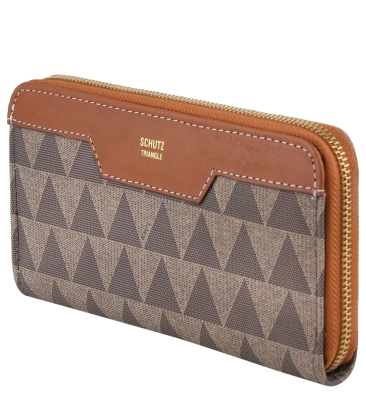 CARTEIRA GRANDE TRIANGLE SCHUTZ MARROM