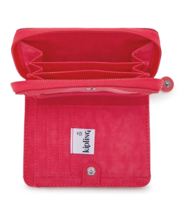 CARTEIRA KIPLING MONEY LOVE RESORT PINK ROSA