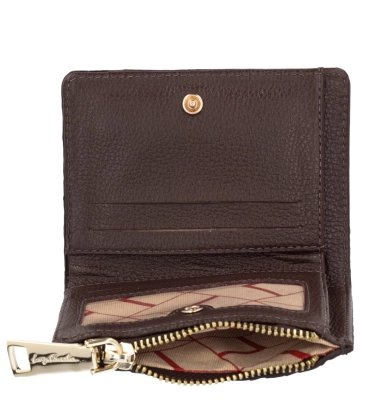 CARTEIRA PEQUENA LUIZA BARCELOS MARROM