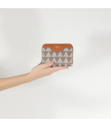 CARTEIRA PEQUENA TRIANGLE SCHUTZ MARROM