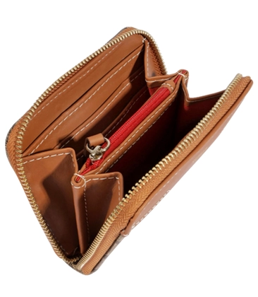 CARTEIRA PEQUENA TRIANGLE SCHUTZ MARROM