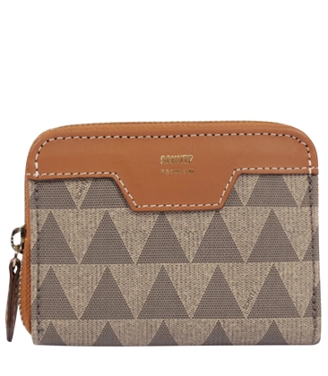 CARTEIRA PEQUENA TRIANGLE SCHUTZ MARROM