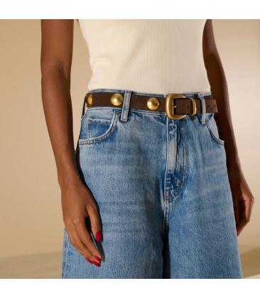 CINTO ESFERAS LUIZA BARCELOS MARROM