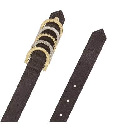 CINTO FINO LUIZA BARCELOS MARROM