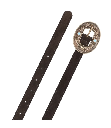 CINTO FINO LUIZA BARCELOS MARROM