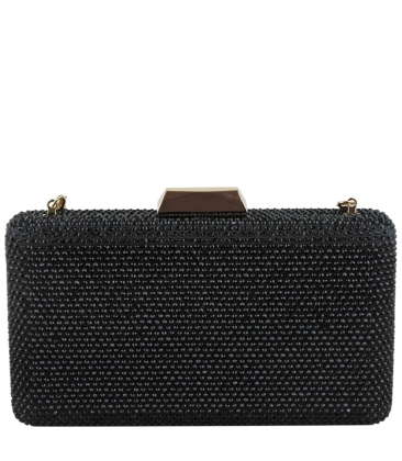 CLUTCH CRISTAIS LUIZA BARCELOS PRETO