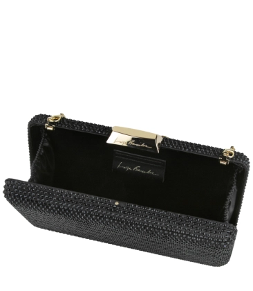 CLUTCH CRISTAIS LUIZA BARCELOS PRETO