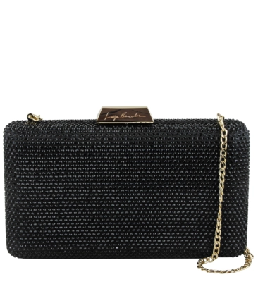 CLUTCH CRISTAIS LUIZA BARCELOS PRETO