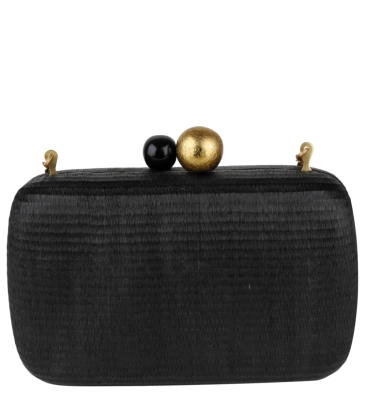 CLUTCH RÁFIA ISLA PRETO - COM MICROUSO