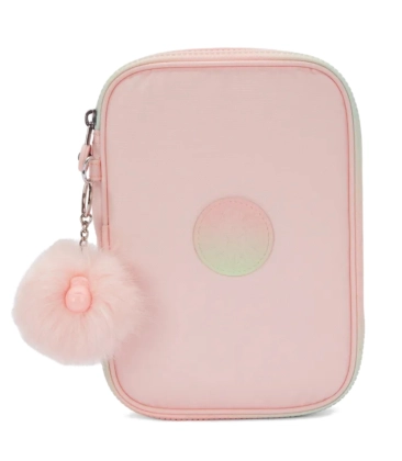 ESTOJO KIPLING 100 PENS BLUSH METALLIC ROSA