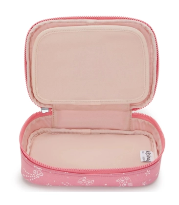 ESTOJO KIPLING 100 PENS GLITTER CATS ROSA