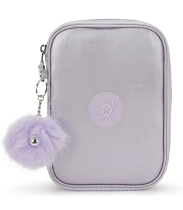 ESTOJO KIPLING 100 PENS LILAC M MET ROXO