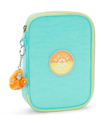 ESTOJO KIPLING 100 PENS POPPY AQUA C AZUL