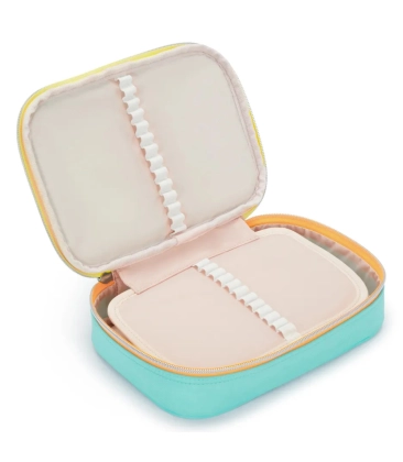 ESTOJO KIPLING 100 PENS POPPY AQUA C AZUL