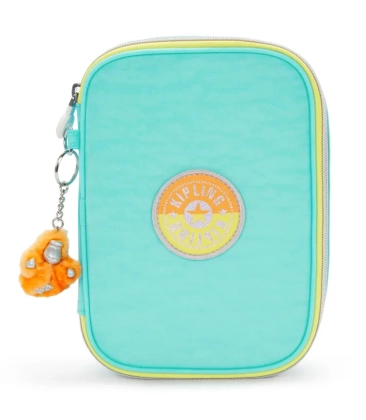ESTOJO KIPLING 100 PENS POPPY AQUA C AZUL