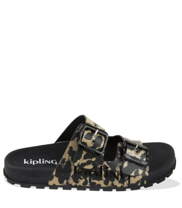 FLAT KIPLING WILD LEOPARD ANIMAL PRINT